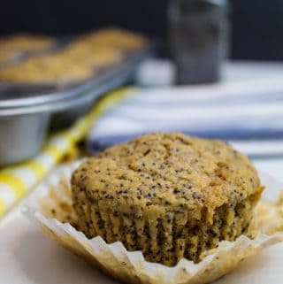 gluten free lemon poppy seed muffins baked