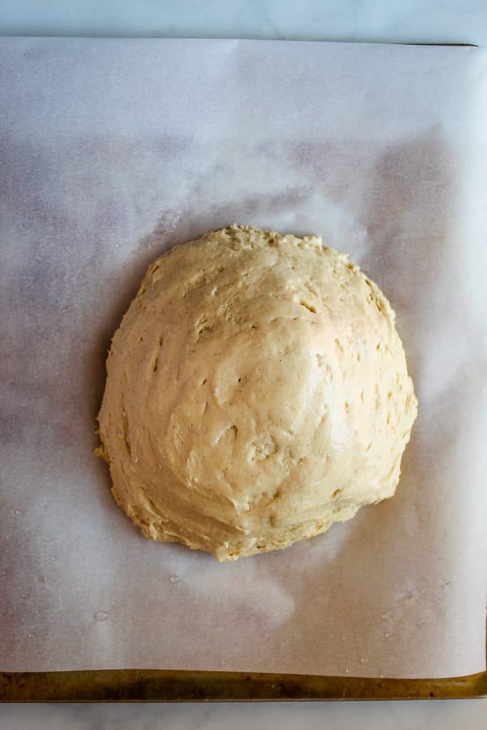 gluten free artisan bread dough smooth top.