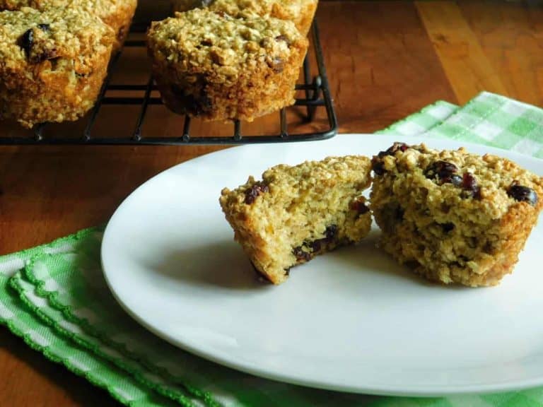 gluten free dairy free cranberry orange muffins inside