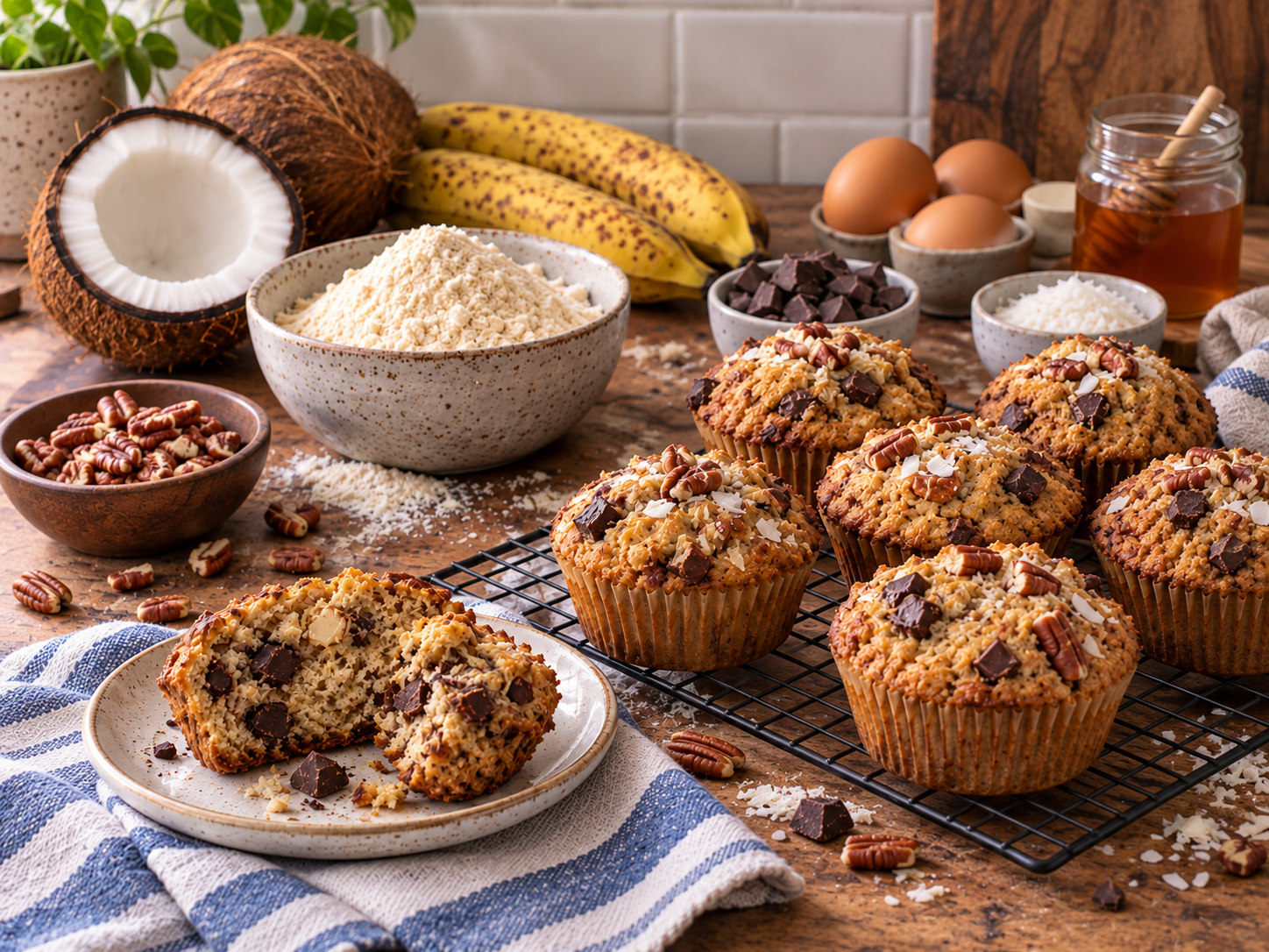 coconut flour and muffins