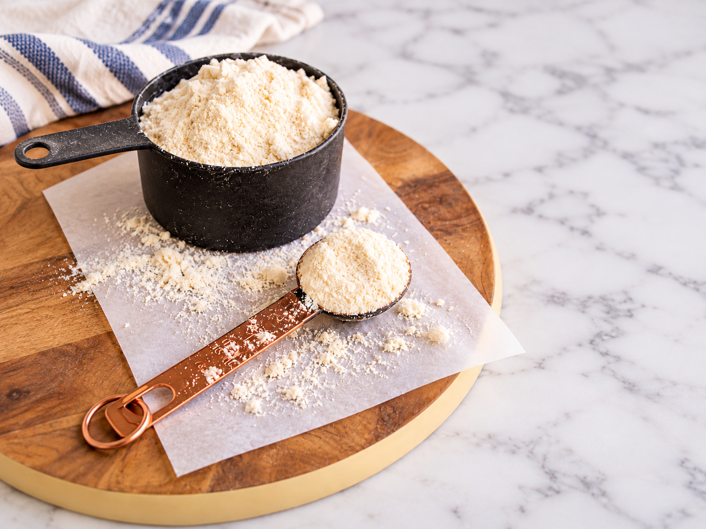 coconut flour in a cup
