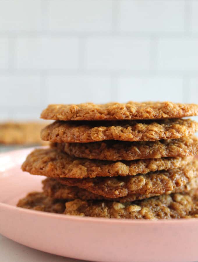 stack of anzac biscuits