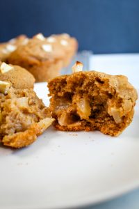 gluten free apple muffins on a serving plate