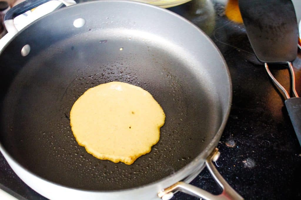 cooking gluten free buckwheat pancakes