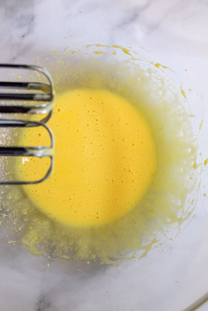 gluten free yeast free bread egg yolks in a bowl
