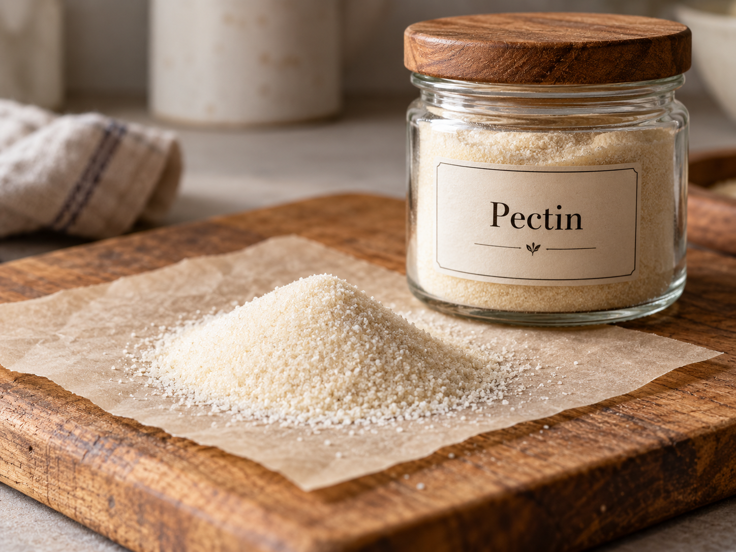 pectin on white parchment paper