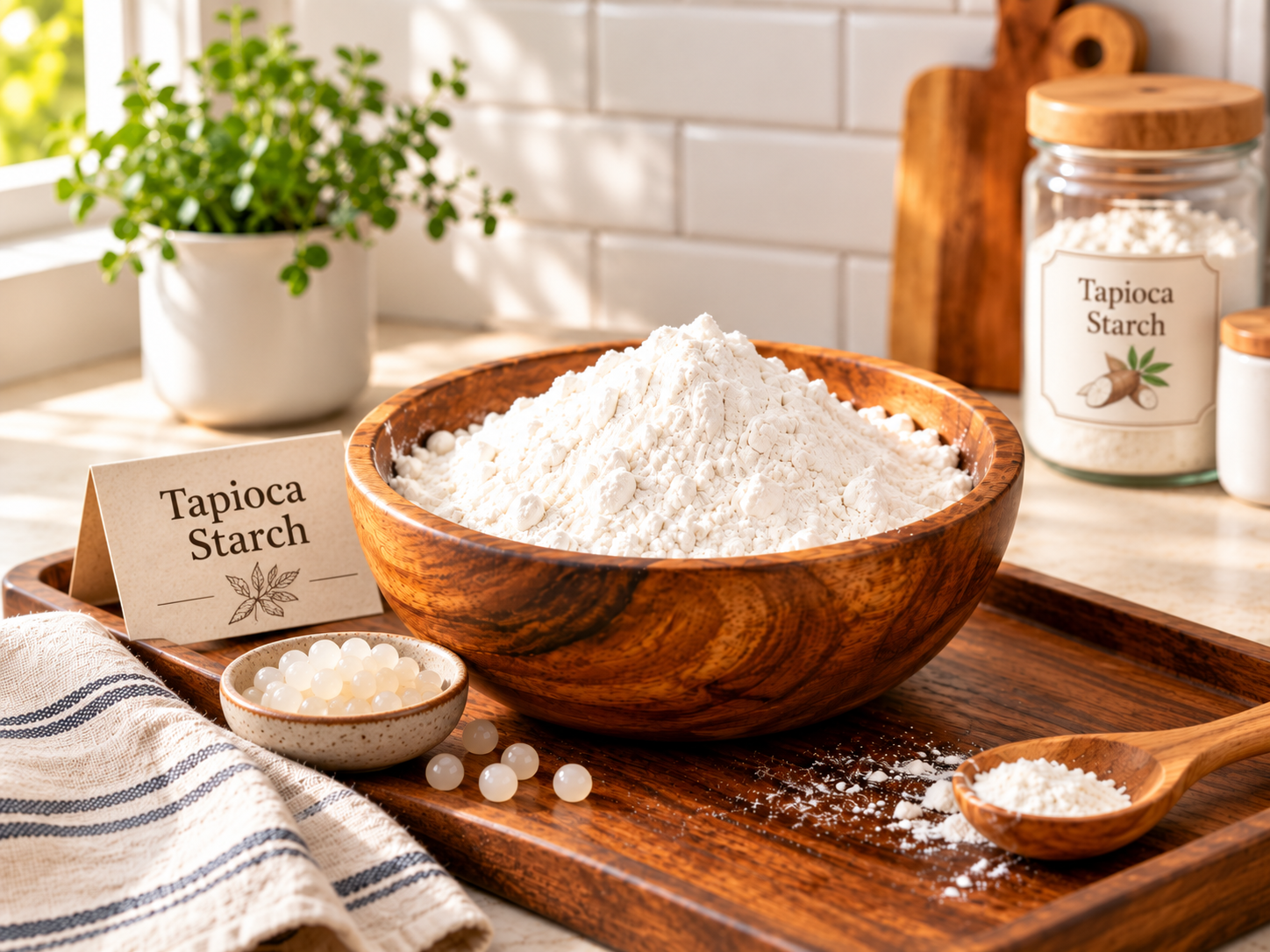 bowl of tapioca starch