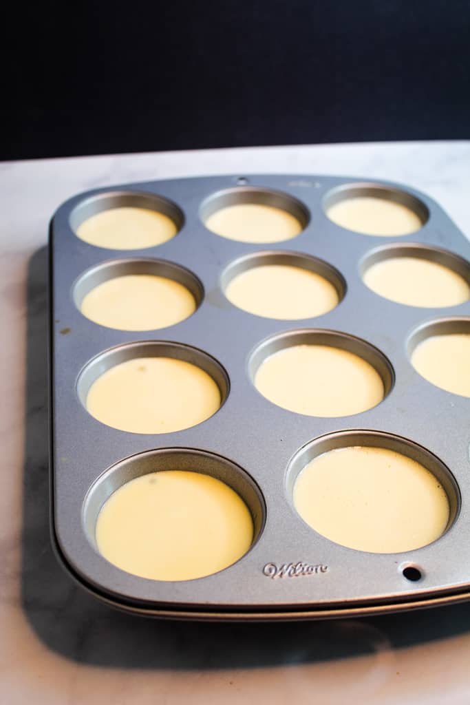 gluten free popovers batter in the pan
