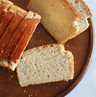 white bread served on a brown platter