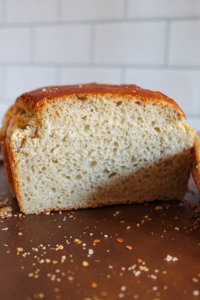 inside of slice of white bread