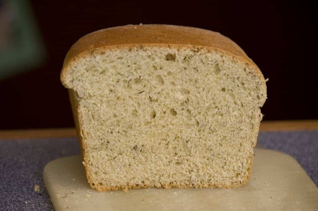 half sliced gluten-free Italian bread