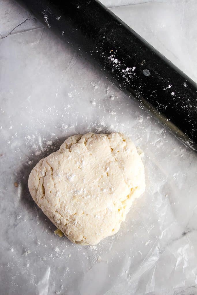 Gluten free crescent rolls on the counter ready to roll