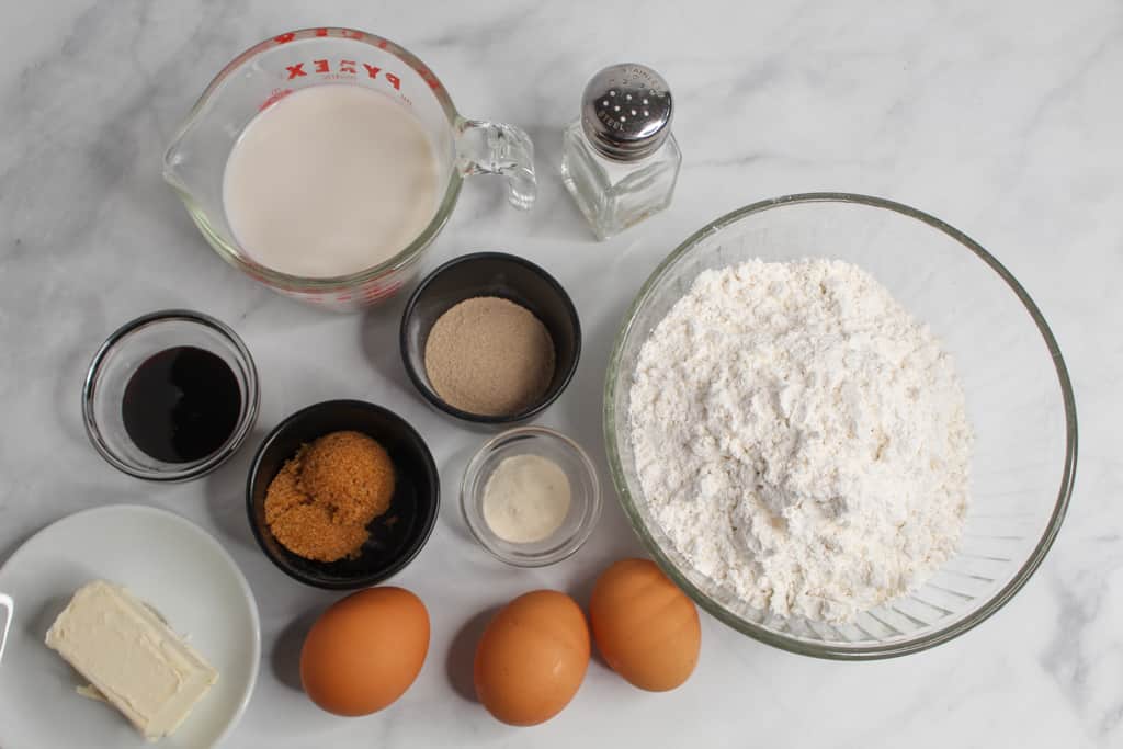 gluten free sandwich bread ingredients on a counter