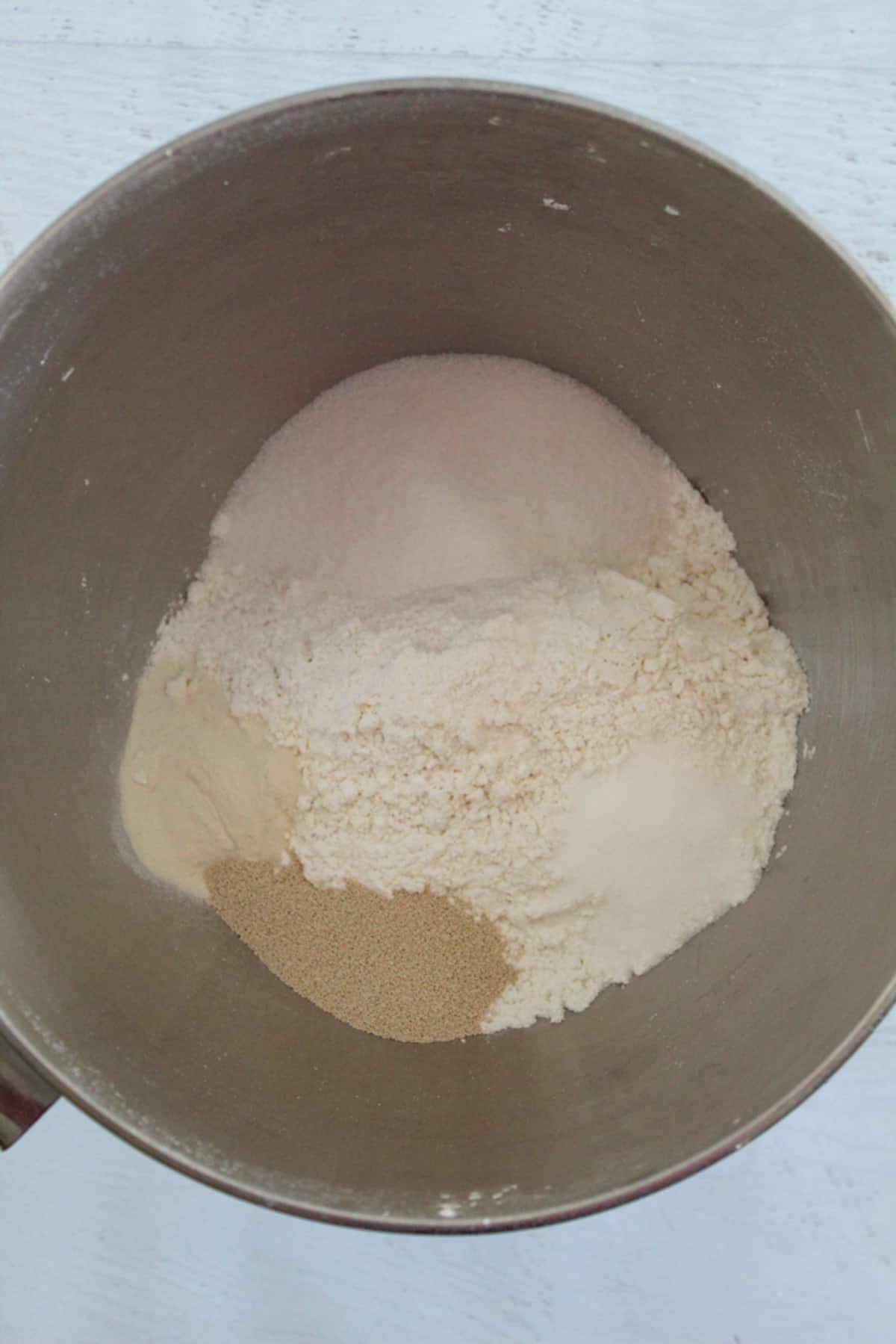 dry ingredients in a mixing bowl