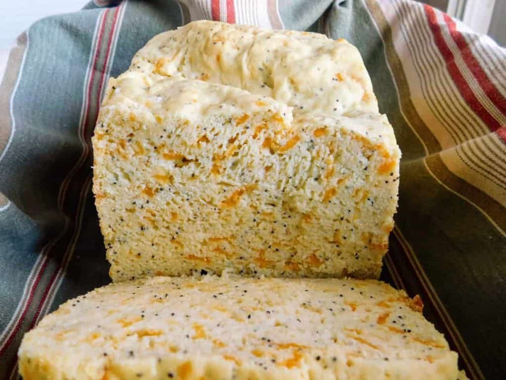 gluten free cheddar cheese bread loaf