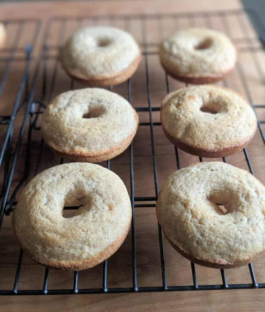 Gluten-free cake donuts out of the pan