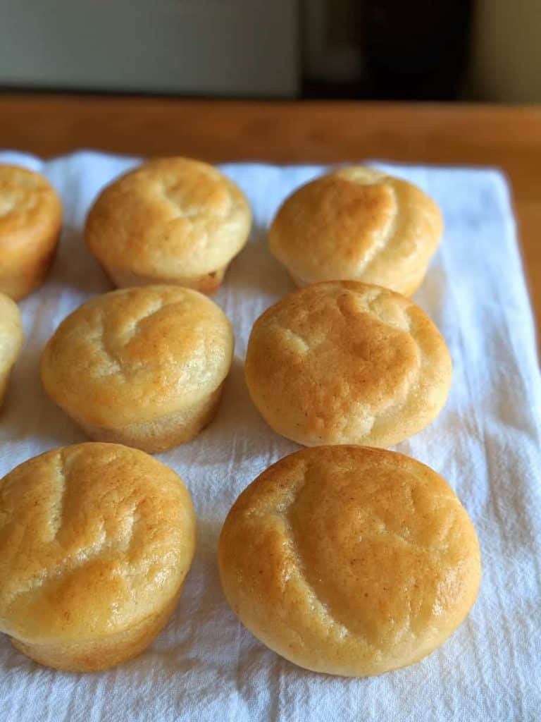 gluten free dairy free dinner rolls on a white towel