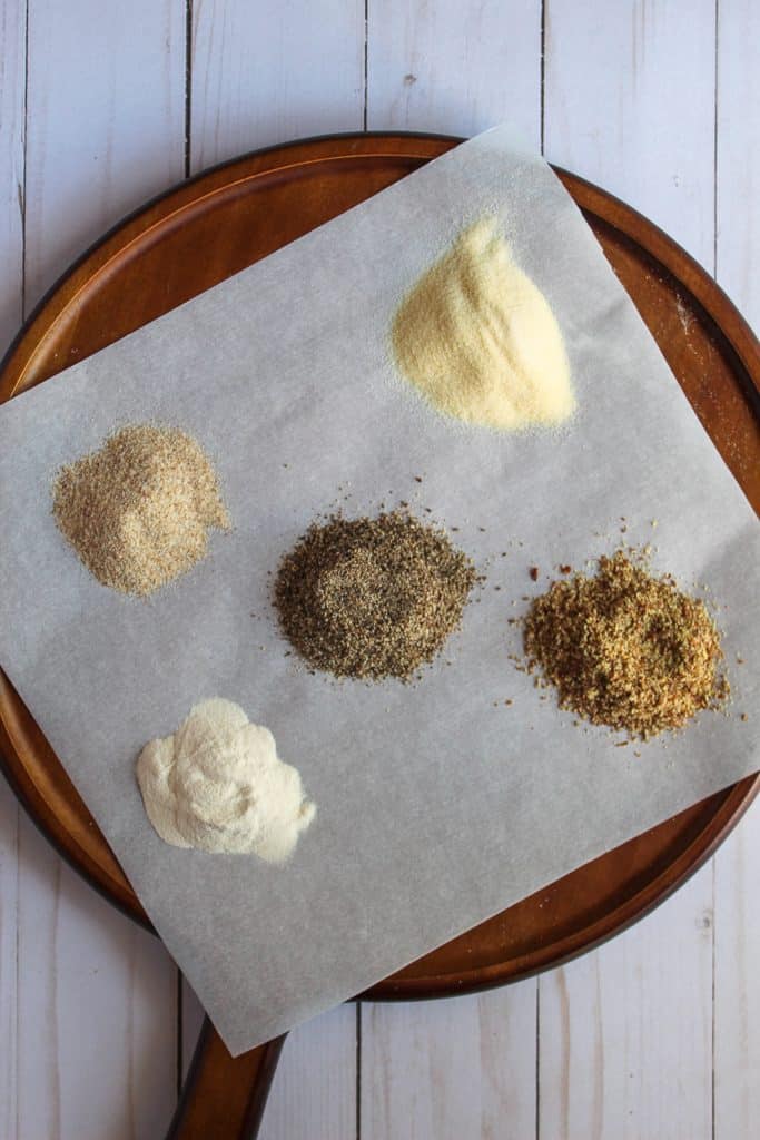 alternatives to xanthan gum and guar gum on a parchment paper.