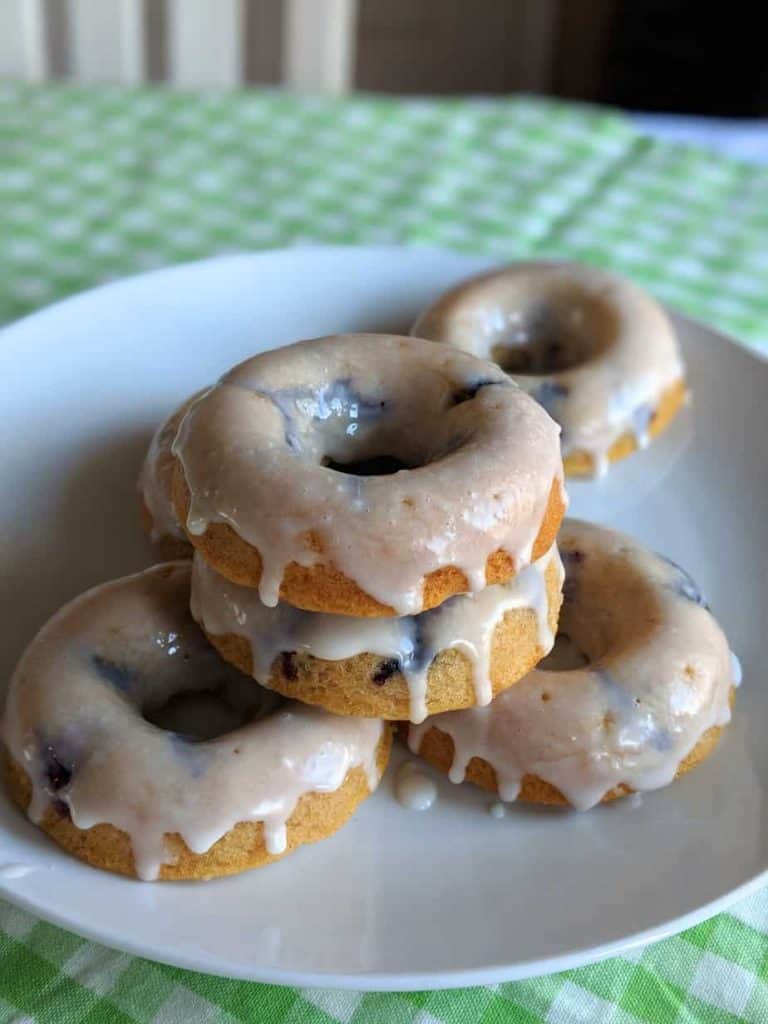 gluten free baked blueberry donuts