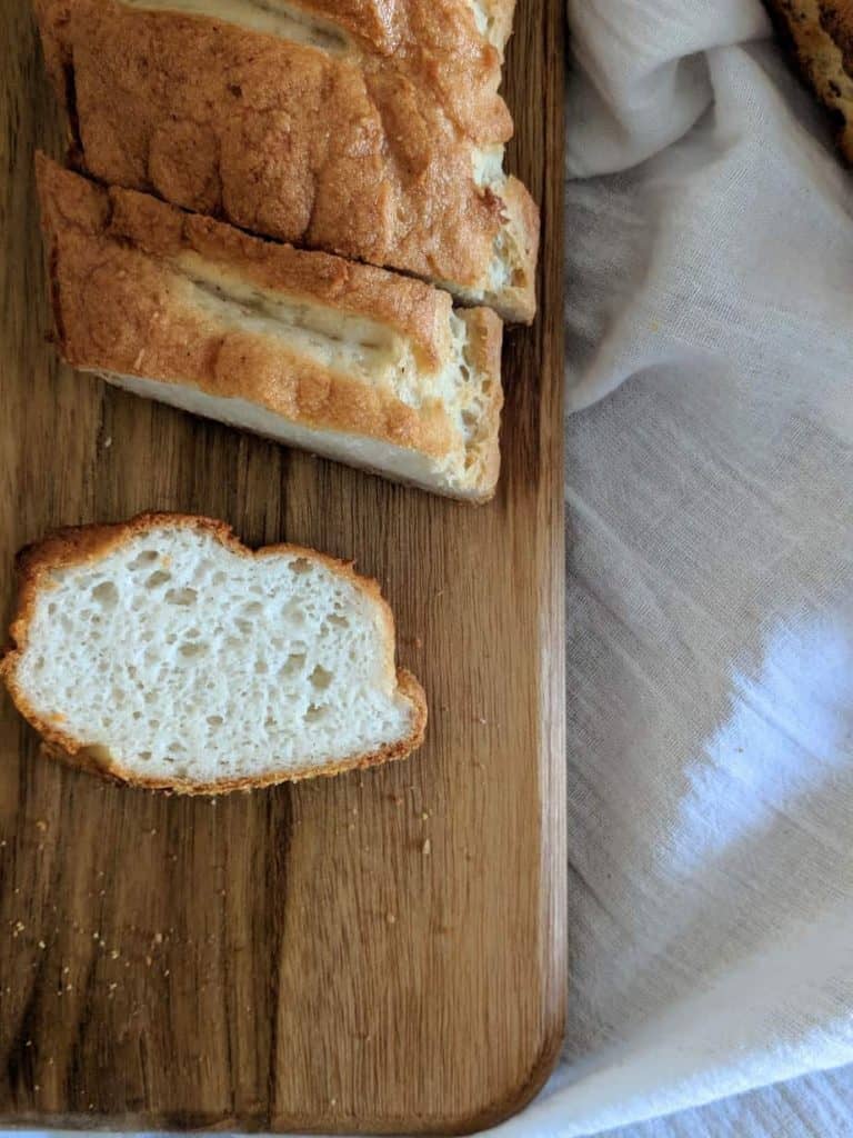 gluten free french bread loaf sliced