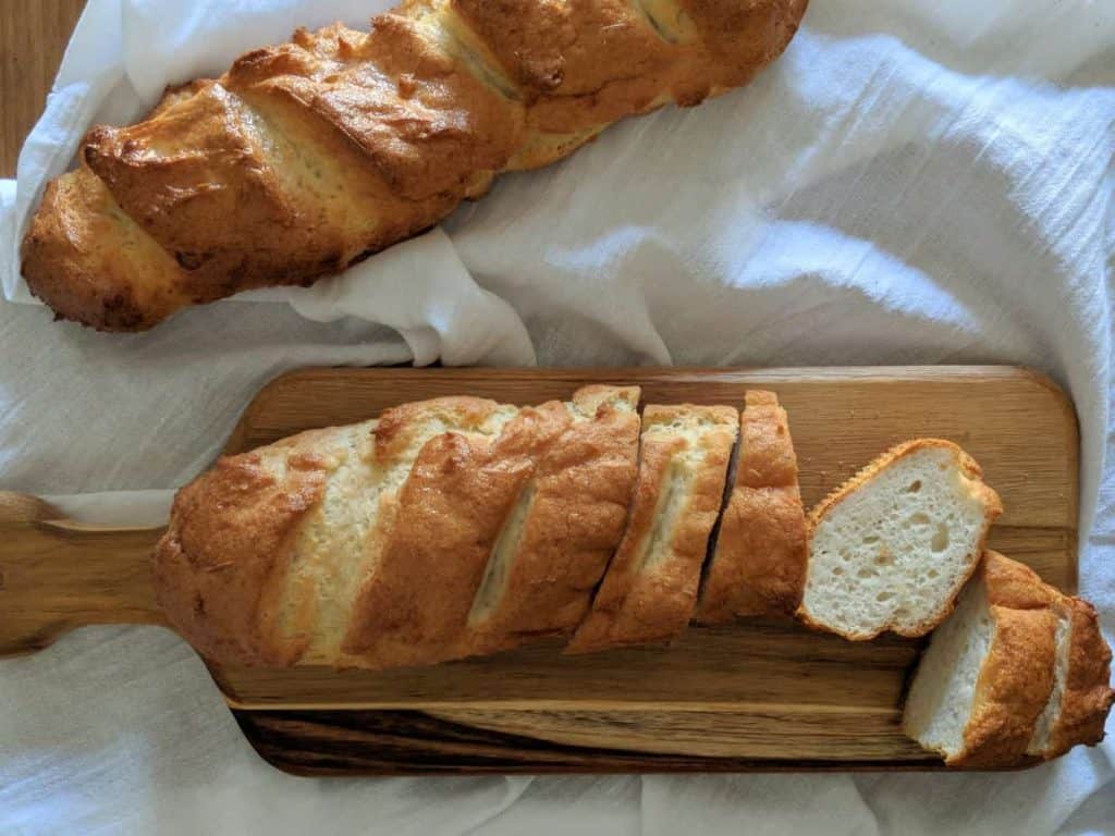 gluten-free french baguette loaves ready to eat