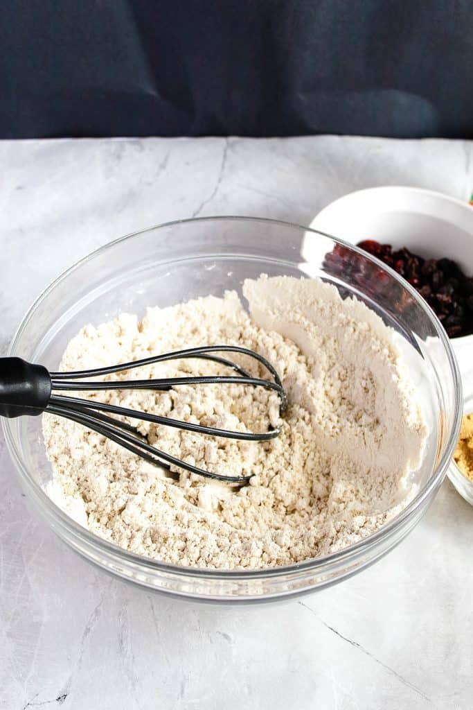 dry ingredients for gluten free hot cross buns