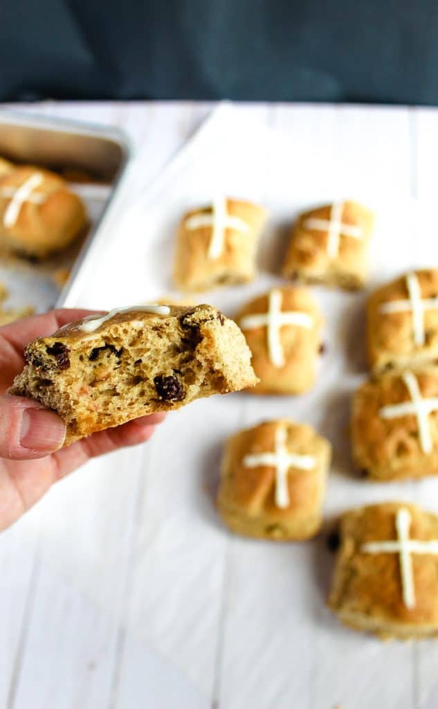 bite of gluten free hot cross buns