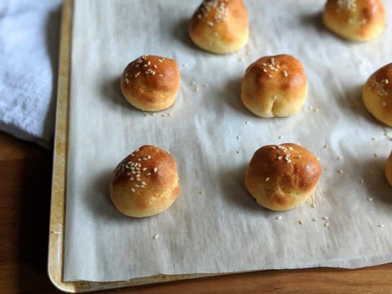 bite size gluten free rolls baked