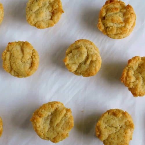 gluten free mini sour cream biscuits rows