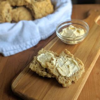 gluten free sourdough bead rolls with butter