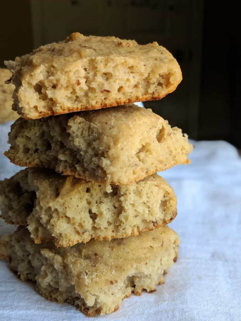 gluten free sourdough bread rolls stacked