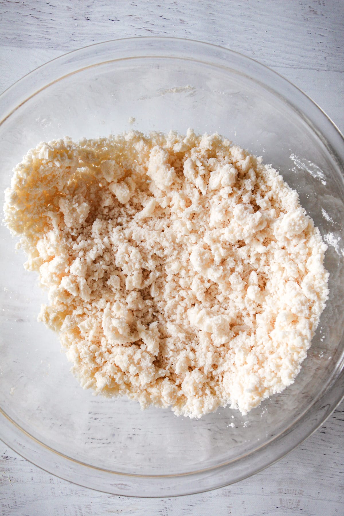 adding milk to flour mix