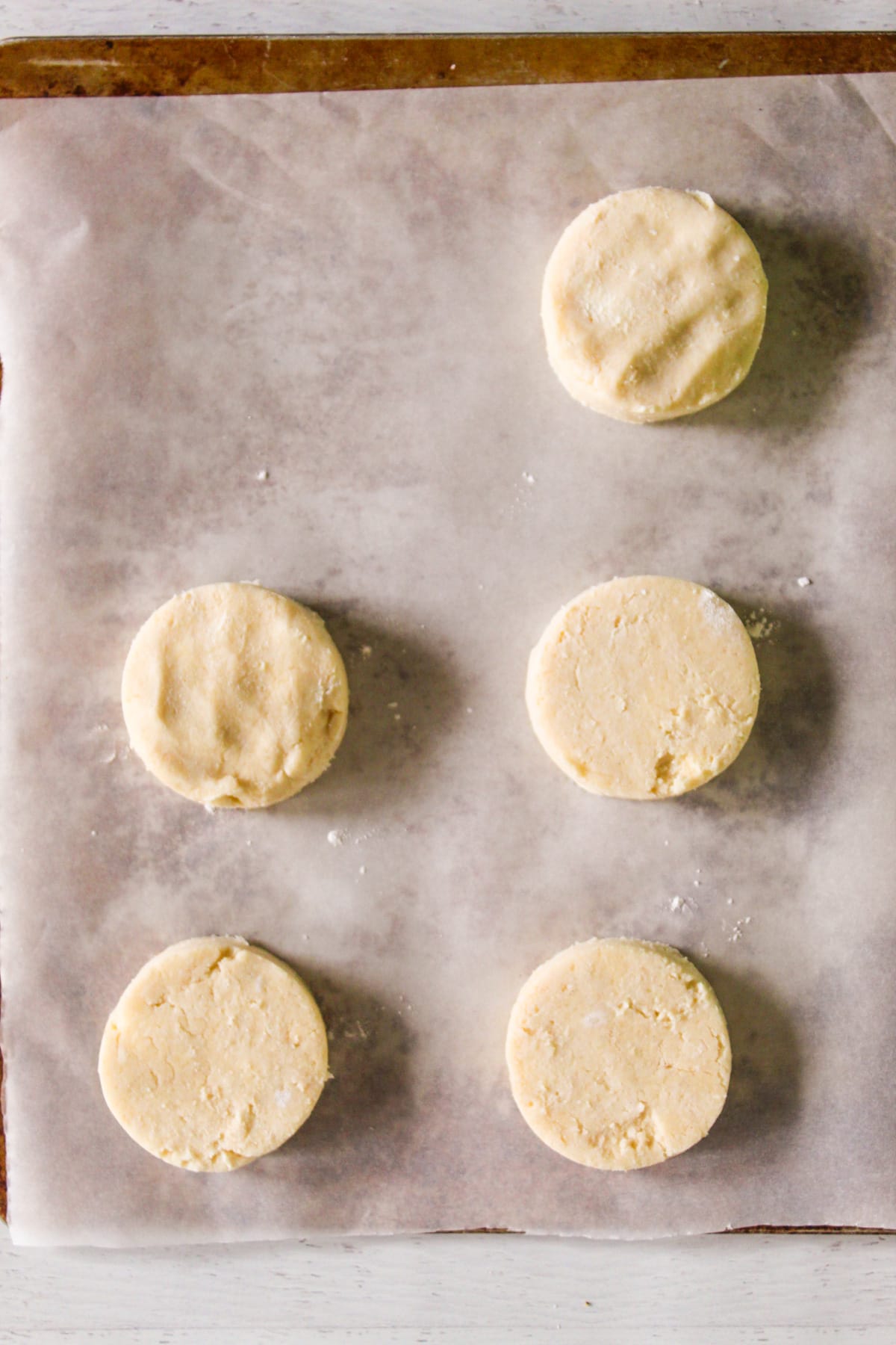 biscuits cut and ready to bake