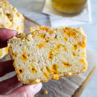 up close shot of slice of bread