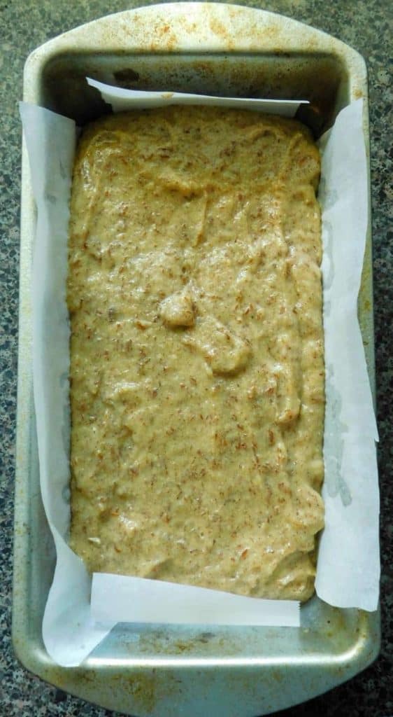 gluten free cinnamon quick bread in pan