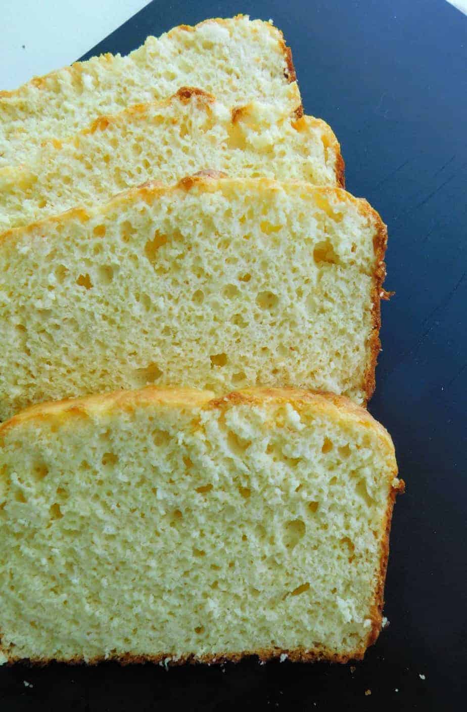 low carb flour free gluten freebread slices