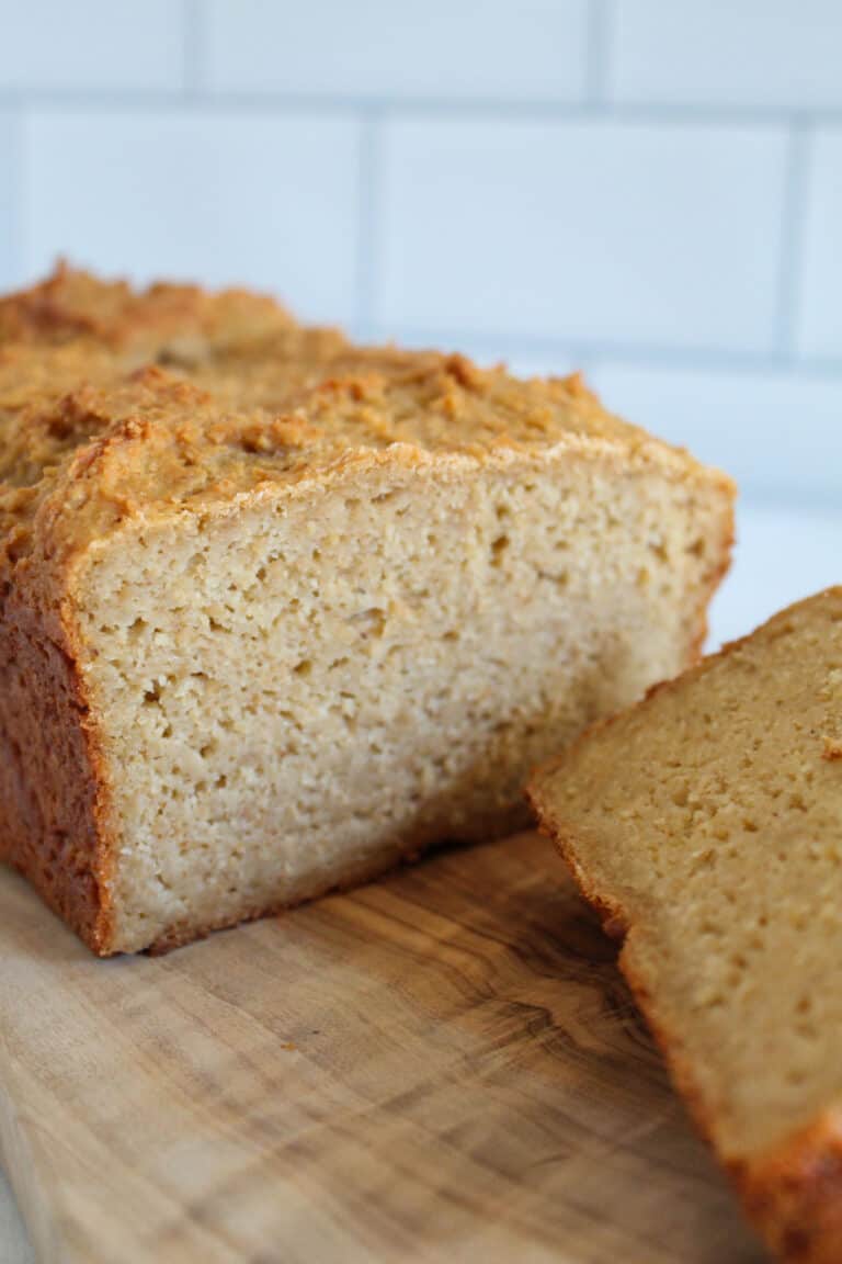 inside of loaf of gluten free oat bread.