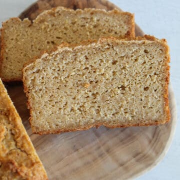 slice of gluten free oat bread.