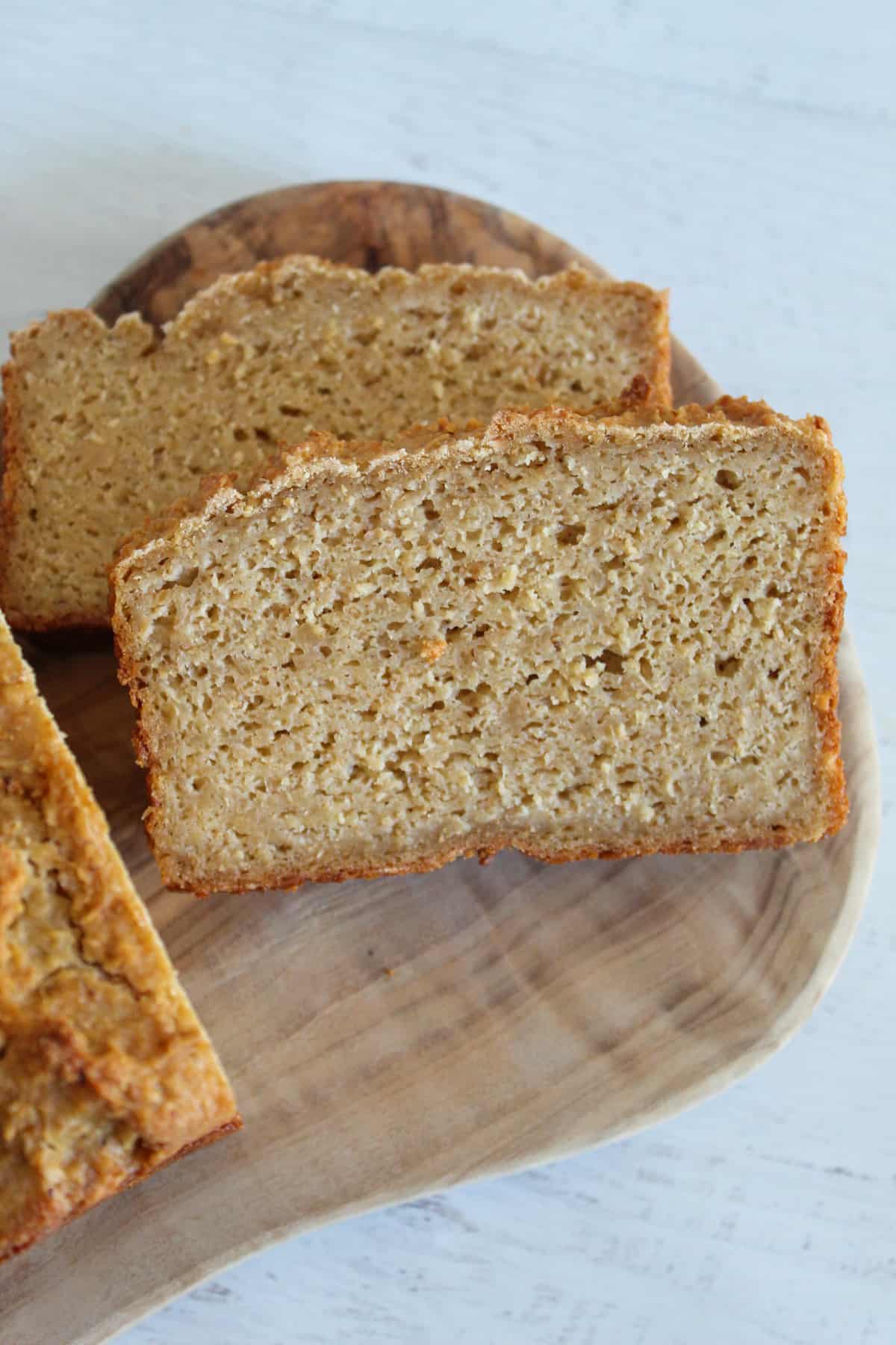 slice of gluten free oat bread.