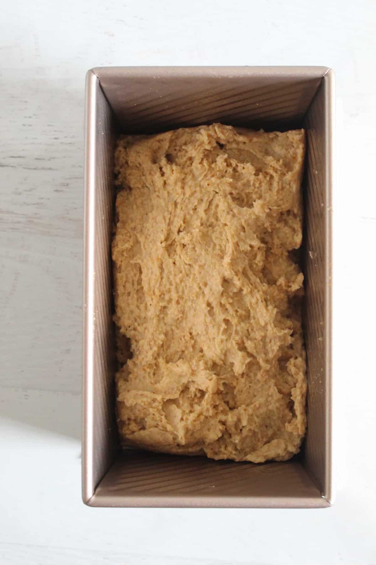 oat flour bread before rising