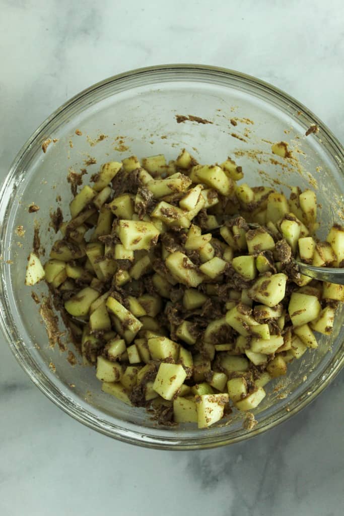 apple mixture in a bowl