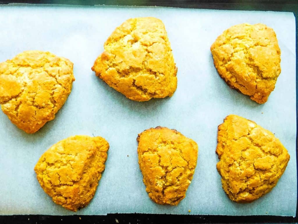 gluten free pumpkin scones baked