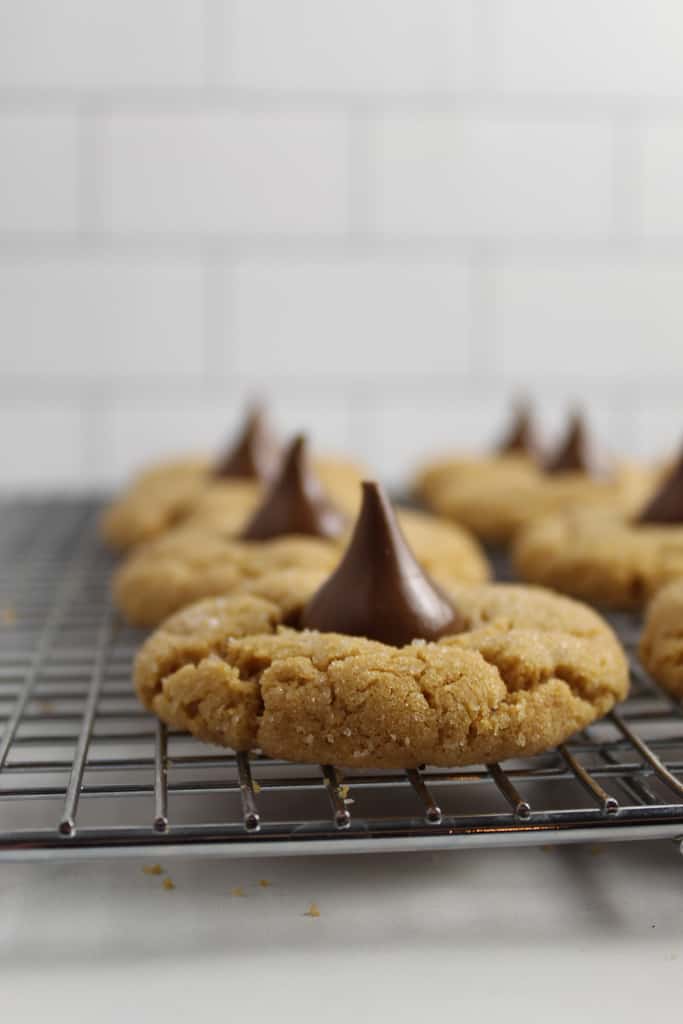 side shot of baked cookie