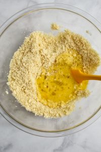Almond Flour Biscuits liquid ingredients in a bowl