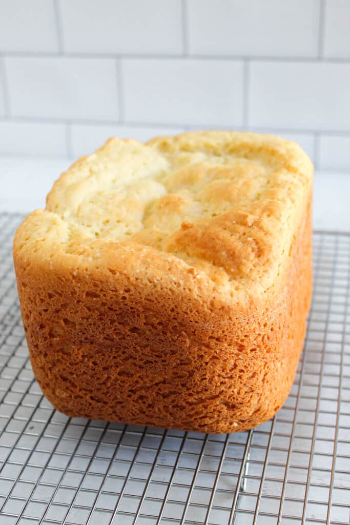 loaf of baked rice flour bread