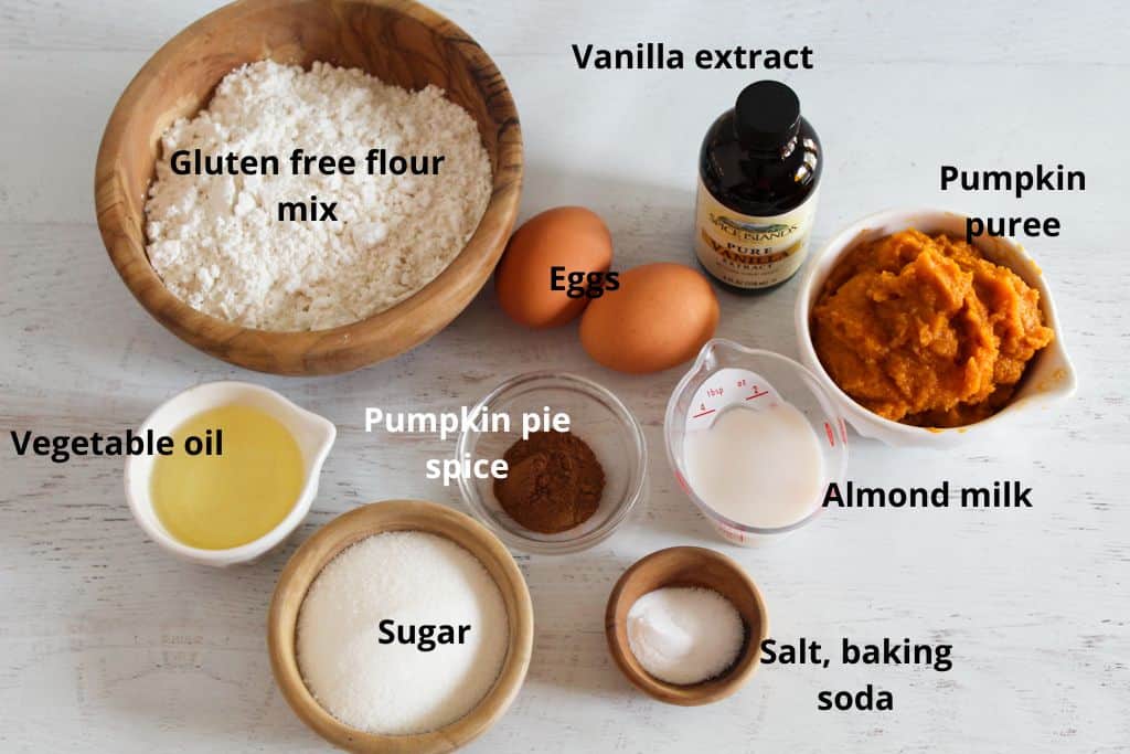 labeled ingredients on a countertop