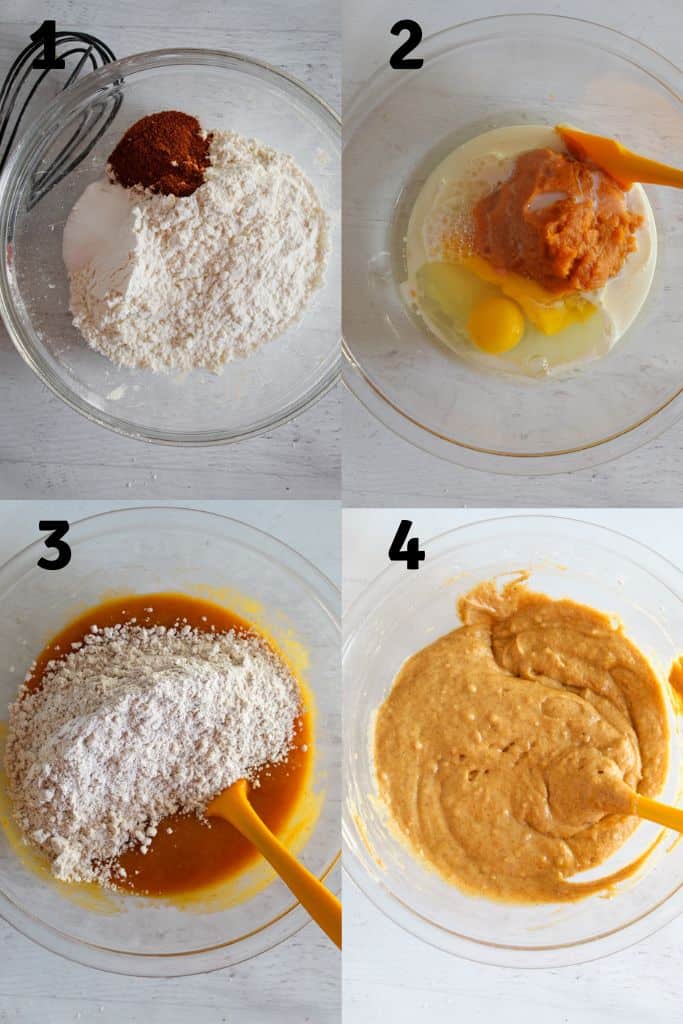 steps to preparing muffins.