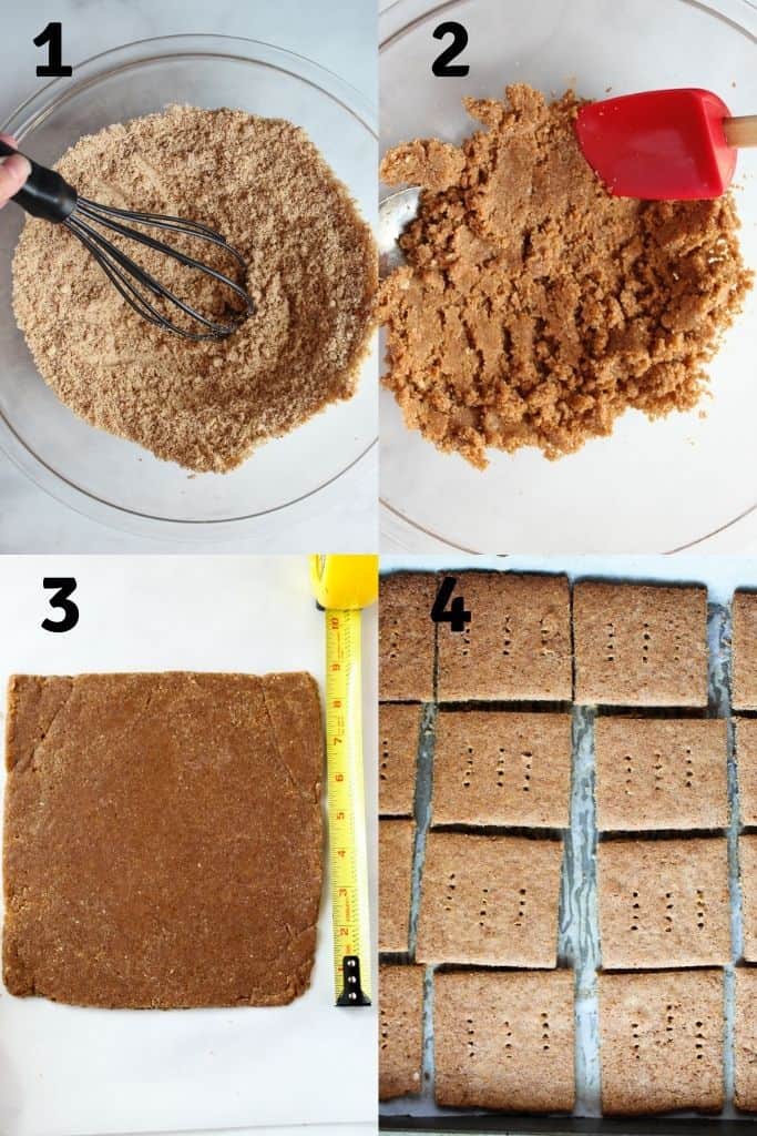 steps to making gluten free graham crackers