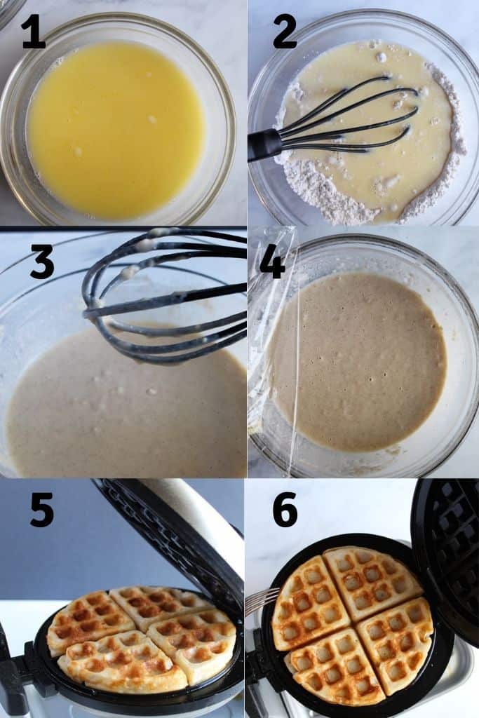 steps to preparing waffles