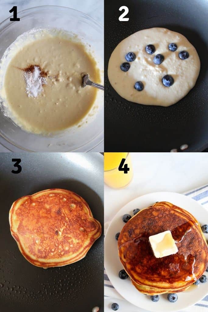 steps to preparing pancakes